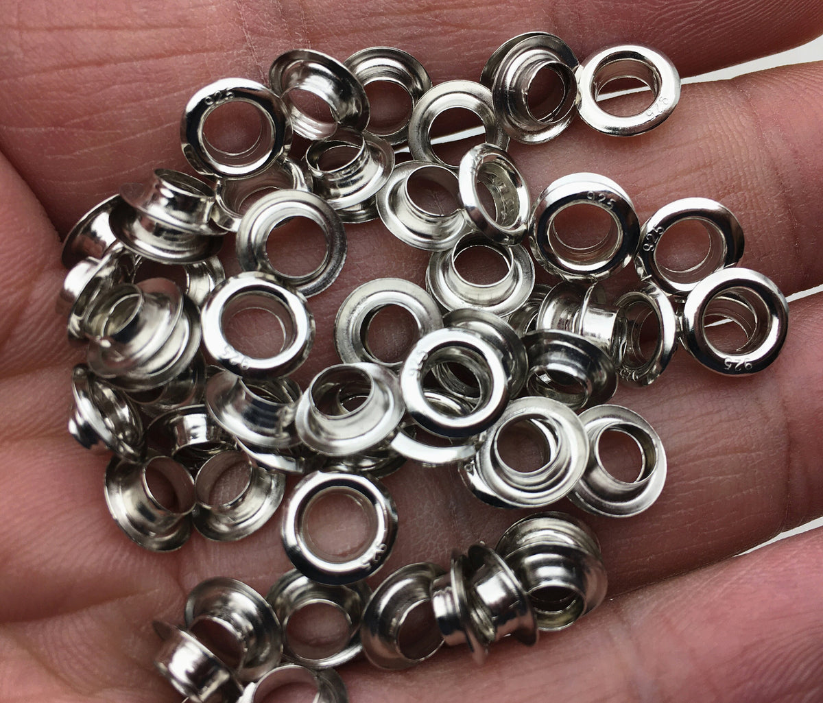4 pairs S925 Silver White 8mm Big Bead Grommet with 5mm Hole pearl ,for DIY,wholesale,ASL-007-2