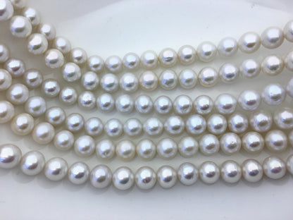 AAA- 10-12mm white round freshwater pearls,loose pearl beads,round pearl string,pearl necklace DIY jewelry material,RP11-3A-6