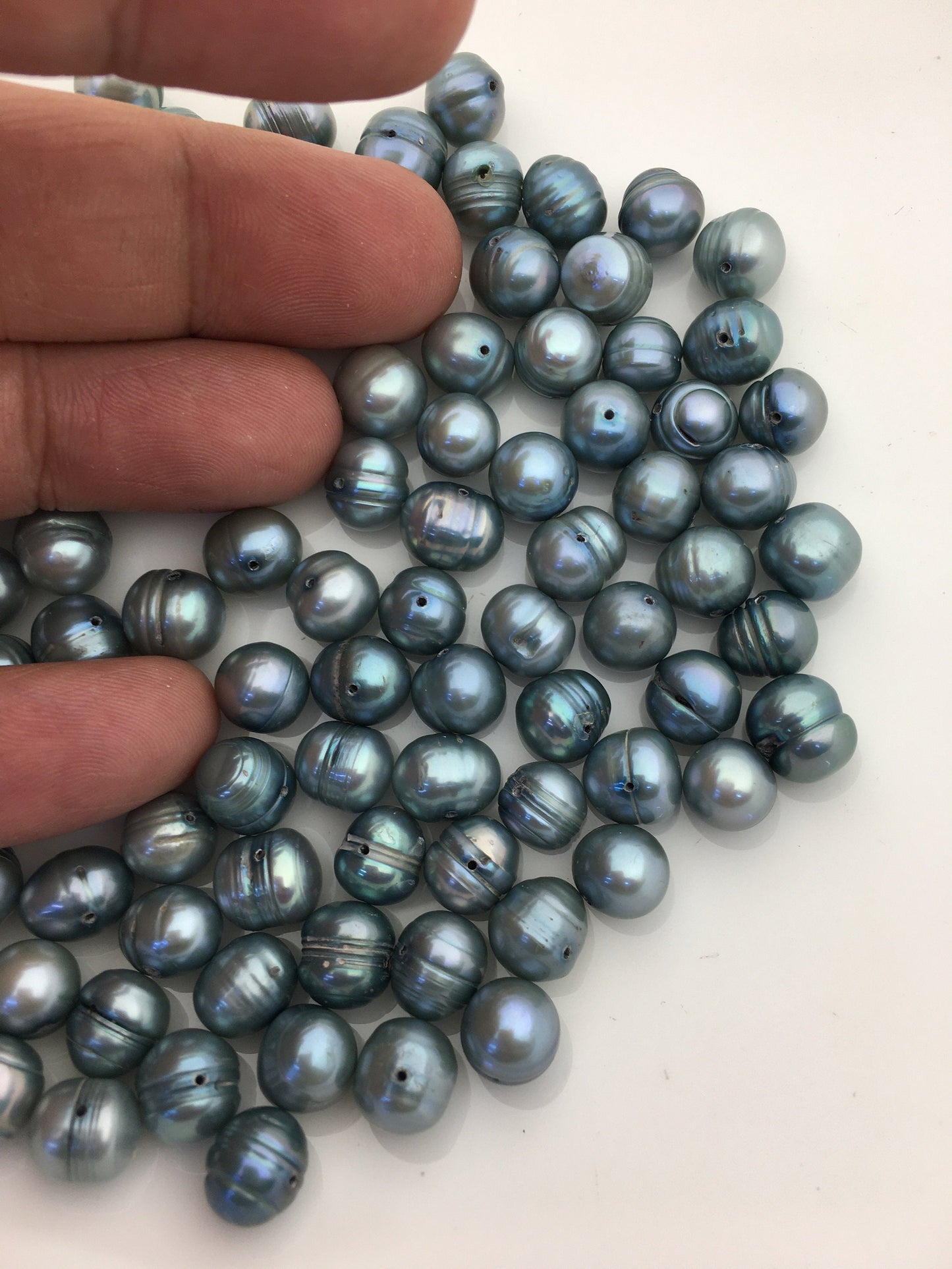 30pcs AA 8.3-9mm blue potato freshwater pearls,CR8-T3