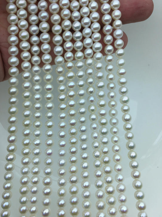 AAA 5.5-6mm white round freshwater pearls,white freshwater round loose pearl wholesale,tiny pearl supply,RP5-3A-8