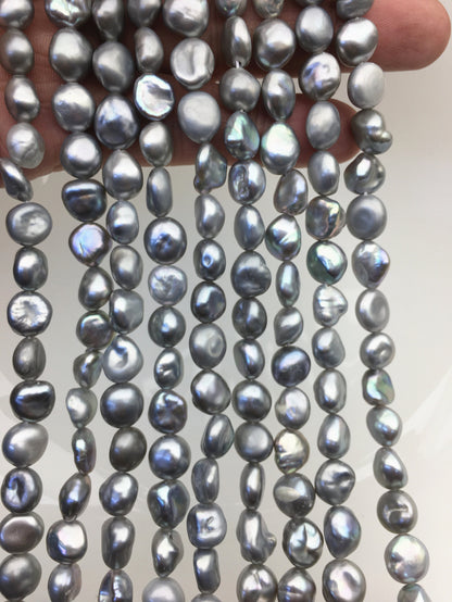 AA 8-9mm gray Keshi Freshwater Pearls,ZS-200-117