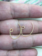 10 pairs 14*22mm Yellow Gold Plated Earrings, AAL-T5