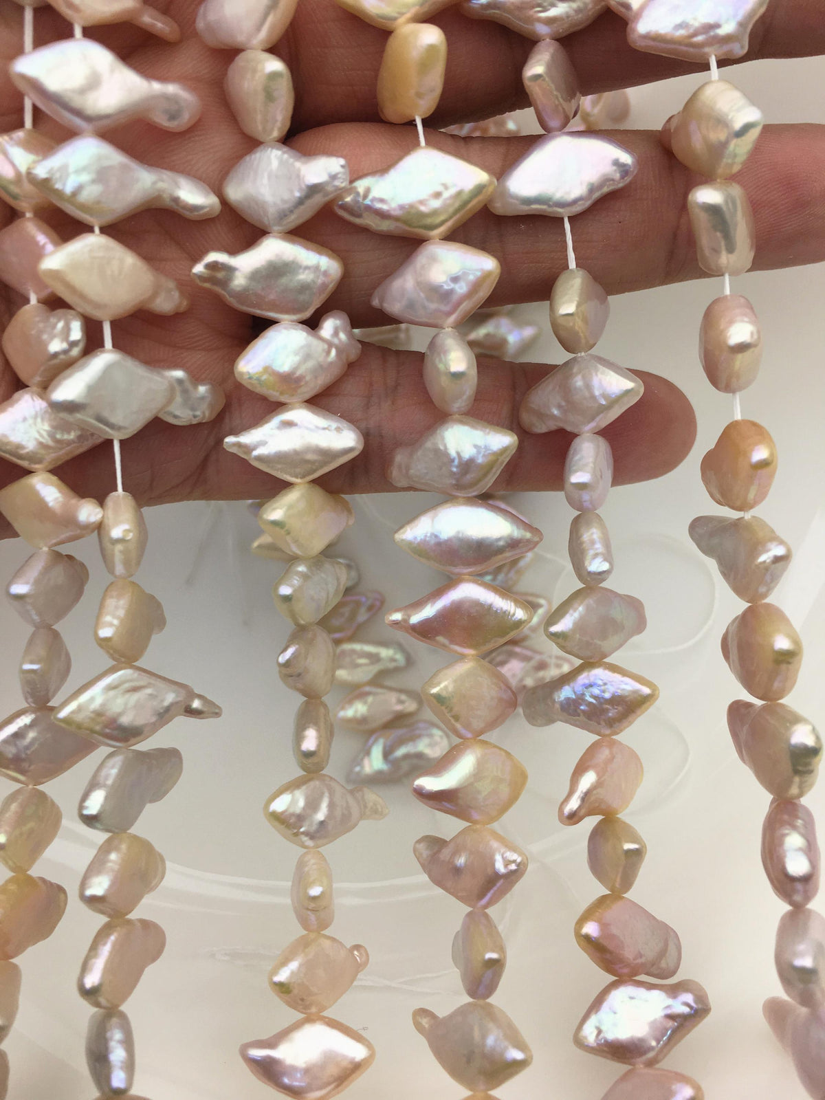 AA+ 8-9mm Purple diamond Shape Freshwater Pearl,ZS-103-15