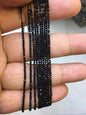 15'' AAA 1.6*1.6mm High Luster Black Spinel Rondelle Faceted,Semi Precious stone,SP-R1-001