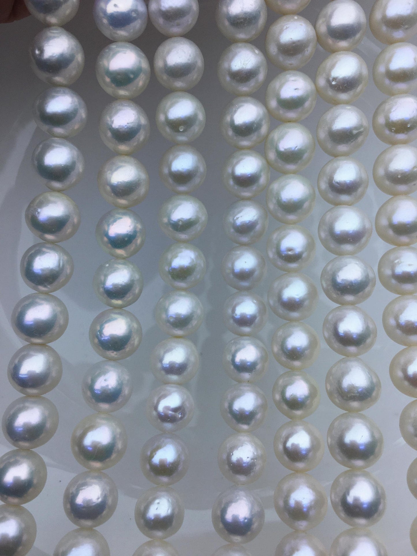 AA+ 9-11mm white round freshwater pearls,large hole,Birthday,Graduation, mother day pearl gift,RP10-2A-3