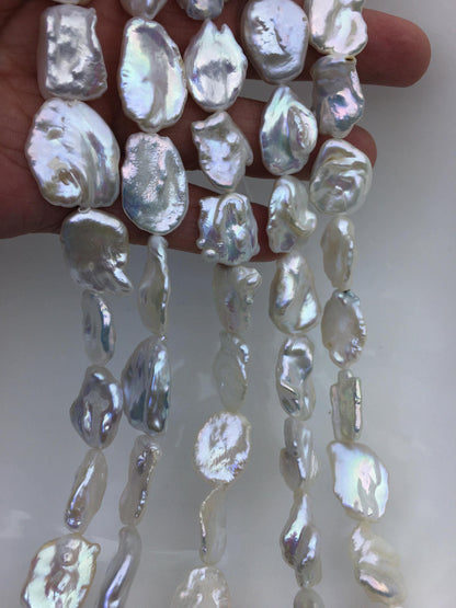 AA+ 14-16mm white keshi Freshwater Pearl,DIY Loose Freshwater Pearl,wholesale price,china wholesale pearl,ZS-200-119