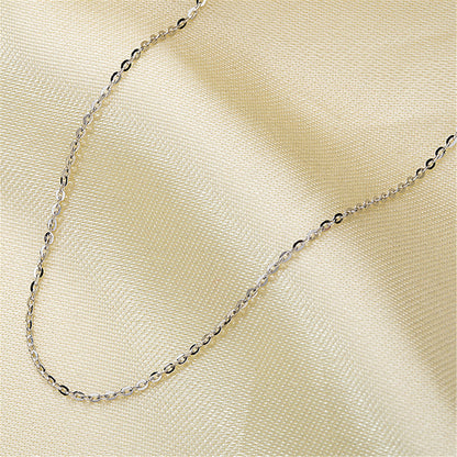 18'' Adjust s925 Sterling Silver 1.2mm O Chain Necklace With adjust Clasp,Replace Necklace,S925 Chain Necklace,ASL-NC-3