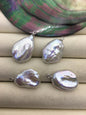 2pcs AA+ 16-18mm White Drop Coin Baroque pearl pendant,NC1-T5