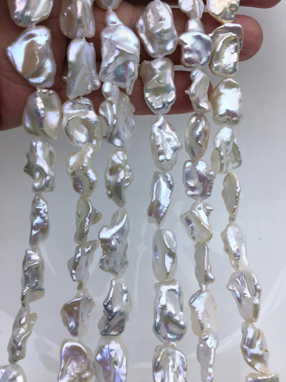 AA+ 11-14mm white long Keshi Freshwater Pearls,ZS-200-99