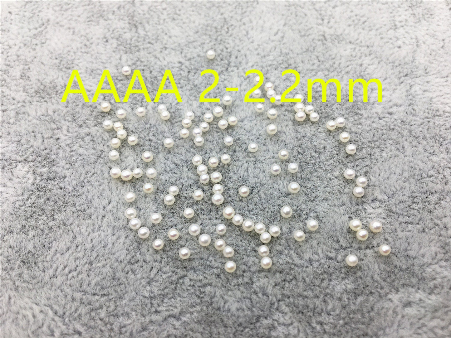 5pcs AAAA 2-2.2mm white round seed freshwater pearls,no hole,tiny pearl supply,good quality,through hole,RP2-4A-1