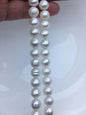 AA 9-11mm white button freshwater pearls,full strand,Rondelle pearl Beads,loose freshwater pearl,SM10-T2