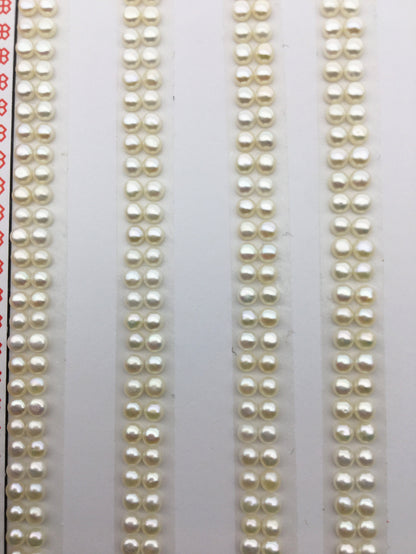 40% OFF 10 pairs AAA+ 2.5-3mm Seed Button freshwater Pearls,0.7mm half hole,white color pearl for ring,BTN2-T1