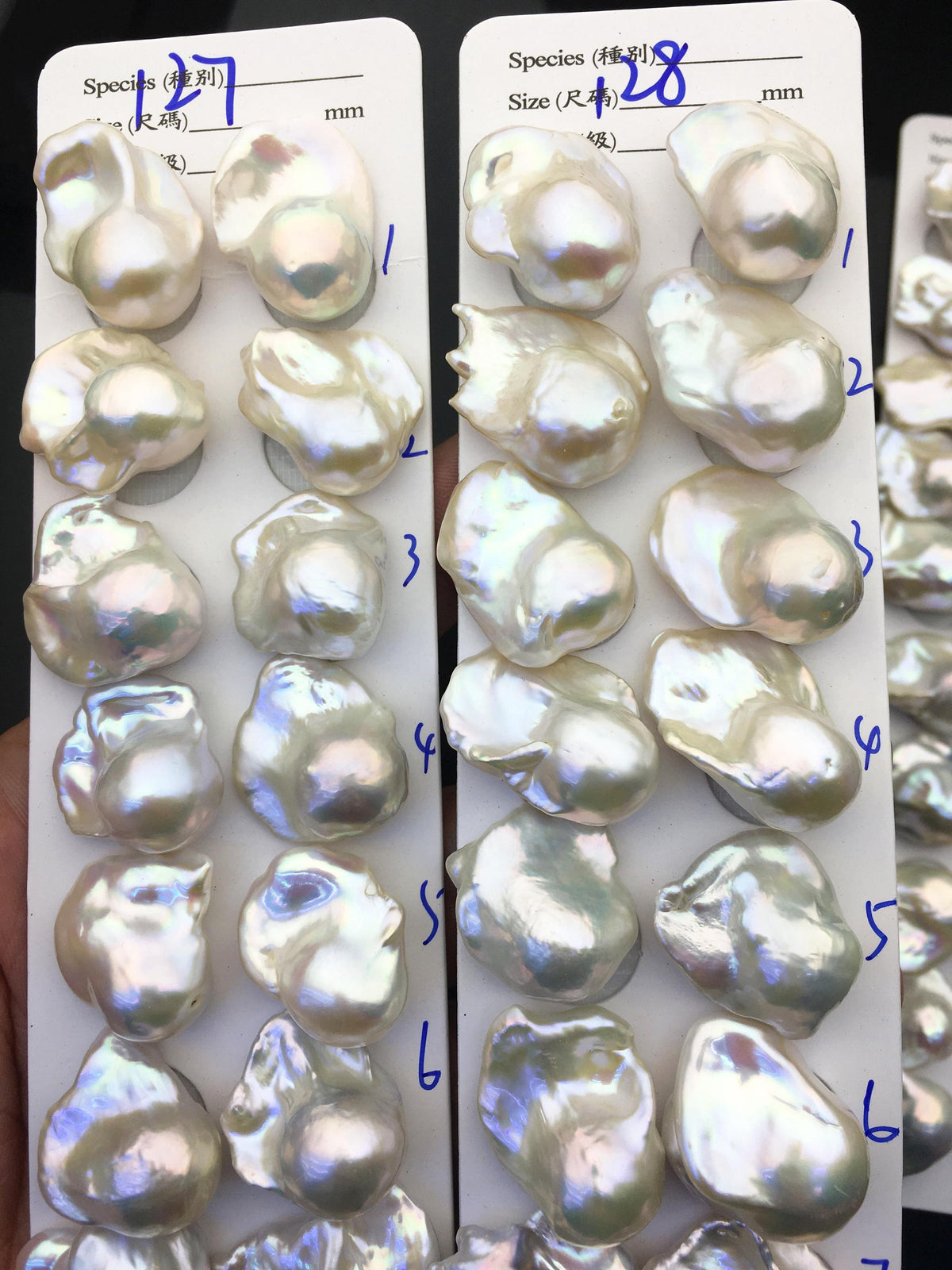 1 pair AAA 17-20x20-25mm White Flameball Pearl Pairs,no hole,Baroque Cultured Freshwater Pearl,flameball pearls,FL15-3A-8-59