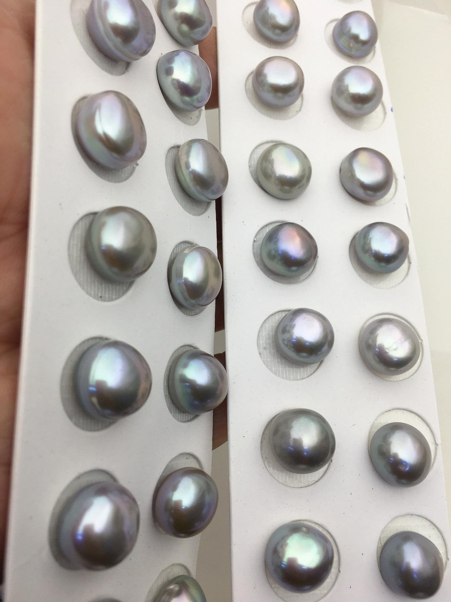 10 pairs AA 11-11.5mm Gray baroque button freshwater pearls,round button pearl pairs,pearl earring,pearl stud,BTN11-T3