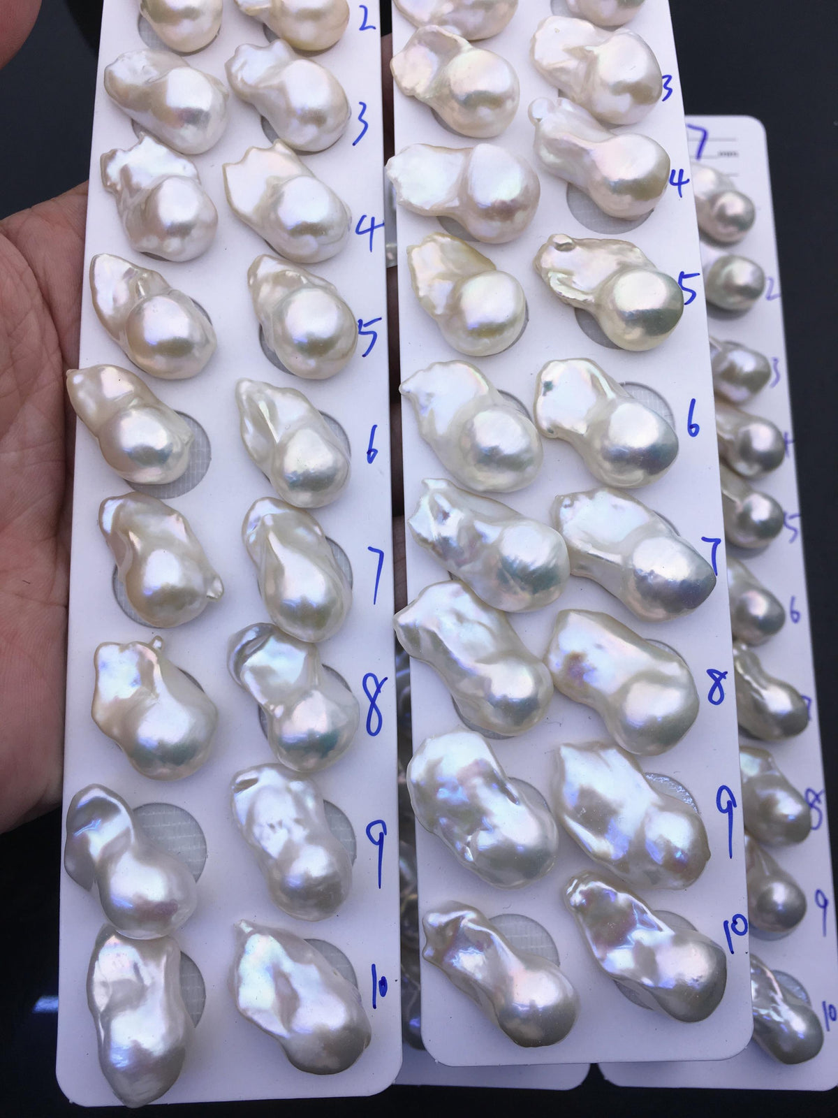 AAA 13-15x18-22mm White Flame ball Pearl Pairs - large Baroque freshwater pearl pairs,top half hole,FL15-3A-8-71