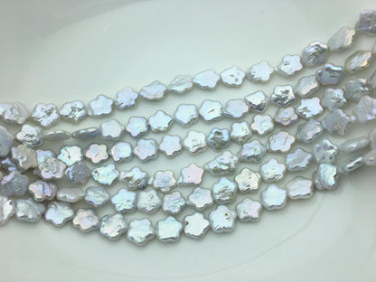 AAA 11-13mm white plum blossom Freshwater Pearl,ZS-119-3