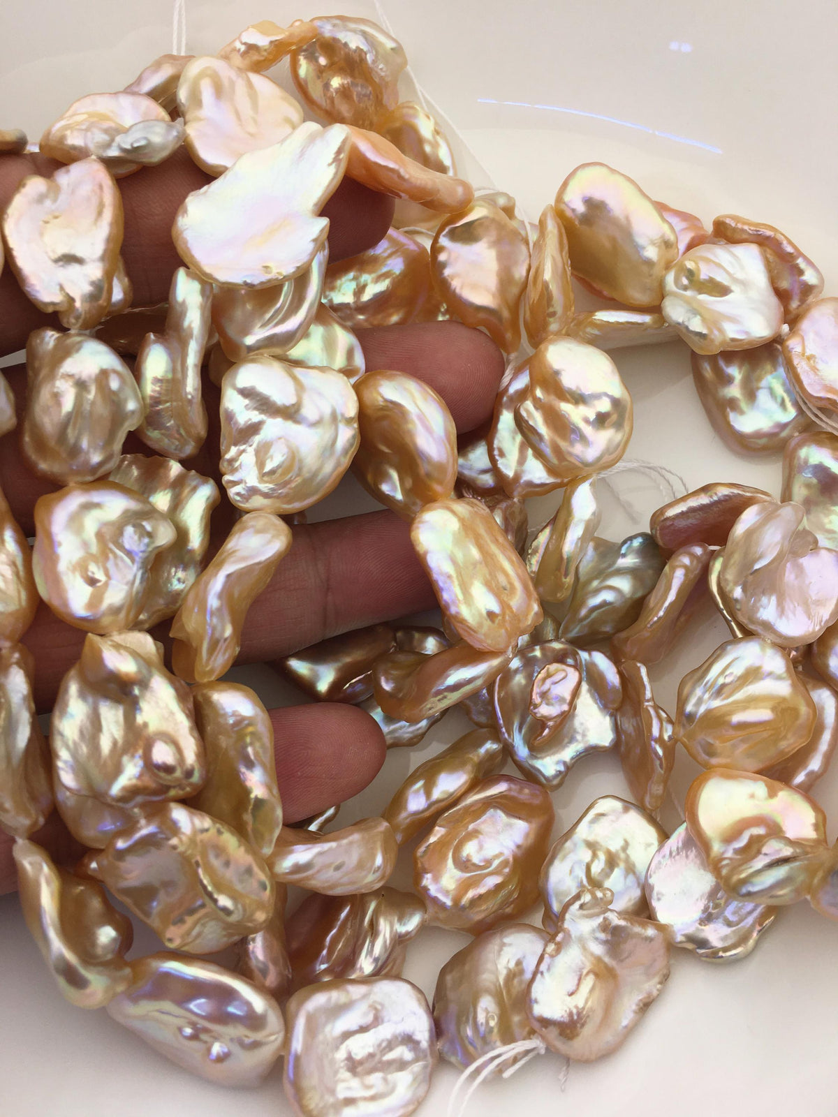 AAA 16-19mm natural orange keshi Freshwater Pearl,DIY Loose Freshwater Pearl,wholesale price,china wholesale pearl,ZS-200-121-7