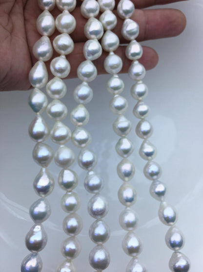 AAA- 9-11mm White Teardrop Edison Freshwater Pearl,ED12-2A-5-71
