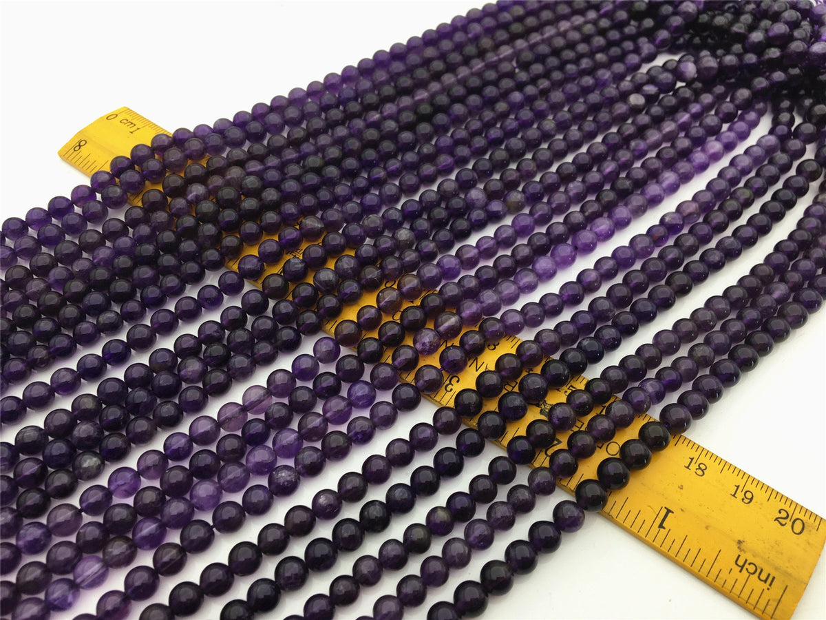 Purple quartz 4mm 7mm 8mm Round Beads 15.5" Full Strand Wholesale Gemstones,G13-OTH-12