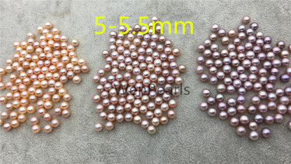 AAA 5-5.5mm pink peach purple round freshwater pearls,white freshwater round loose pearl wholesale,tiny pearl supply,RP5-3AY-GJ-2