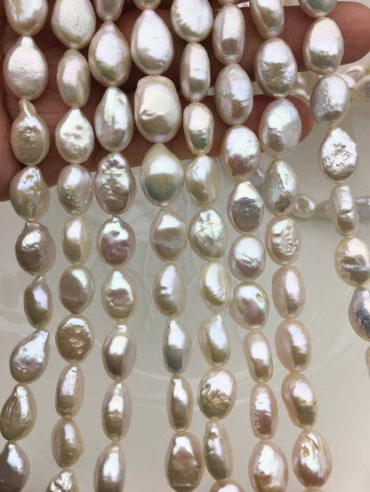 AA 9-11mm White ellipse Freshwater Pearl,ZS-119-9
