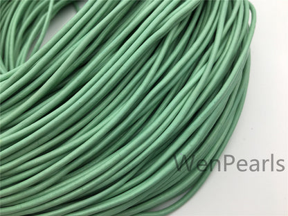 1.5mm,2mm Light Green Leather Cord,1 yard,5 yards,10 yards,round leather cord,DIY leather cord,LC2-114