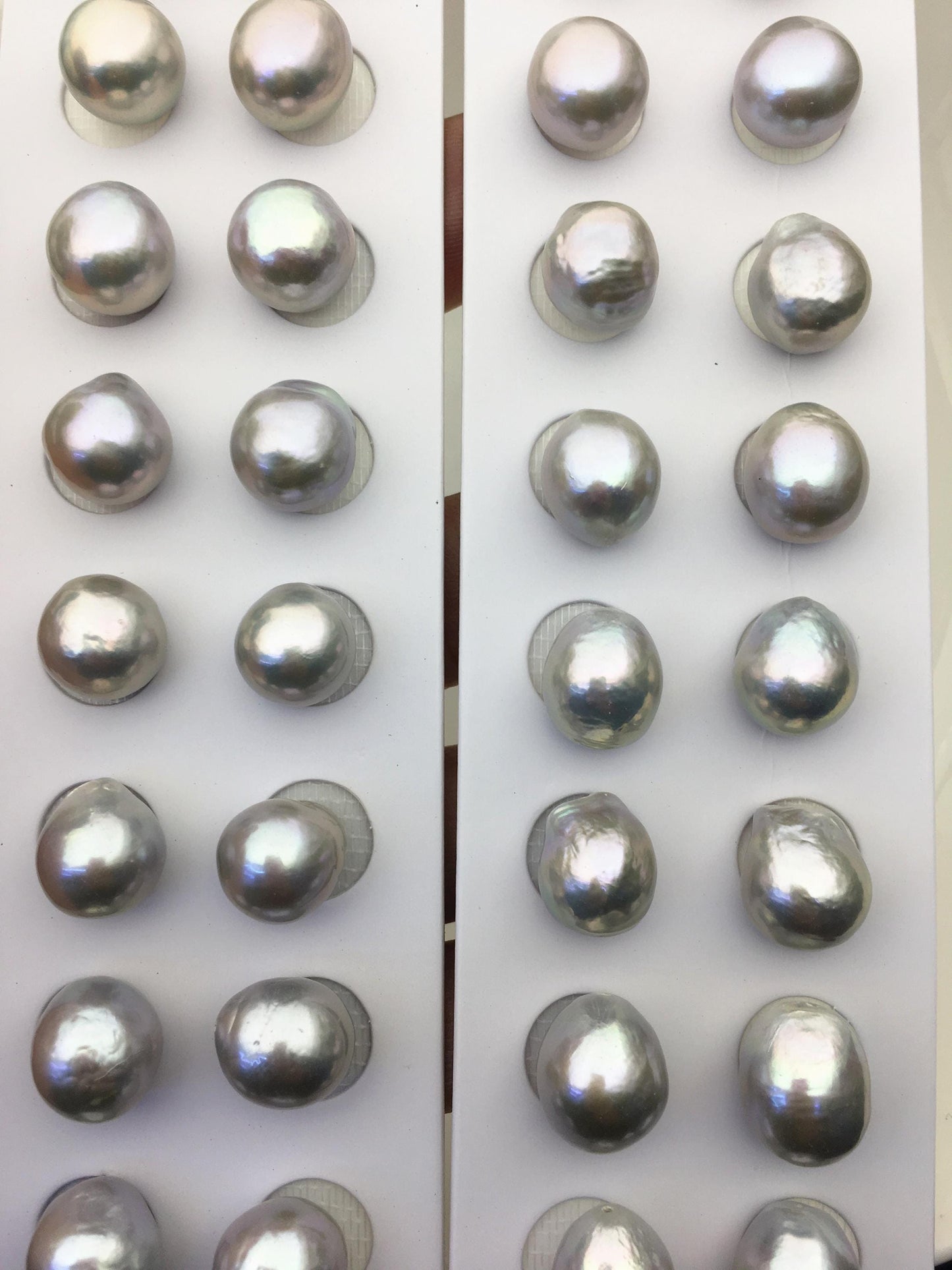 5pairs AAA 12-13mm Gray baroque drop edison freshwater pearl Pair,no hole,ED11-3A-2-43