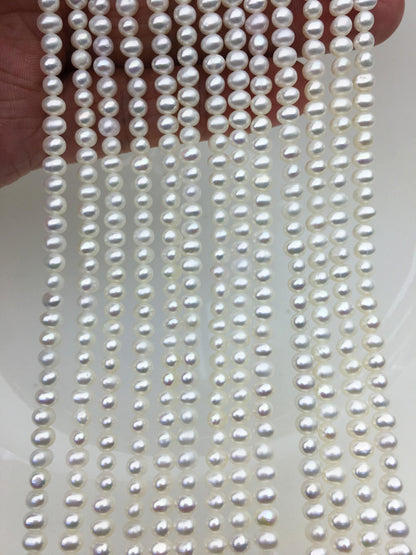 AAA 4-4.5mm white potato pearls,seed freshwater pearl,small size pearl,for pearl necklace,for pearl earrings,CR4-3A-1