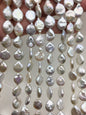 AA+ 11-13mm White Drop Coin freshwater pearls,diy bead,flat round pearl bead,COIN12-2A-2-11