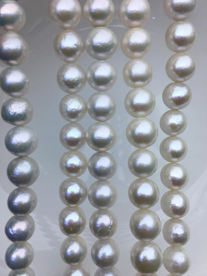 AA 10-12mm white round Edison Freshwater Pearl,ED10-2A-2-10