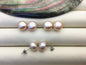 high luster!AAA 10-10.5mm purple rainbow button round pearl stud earrings - SE1-T41
