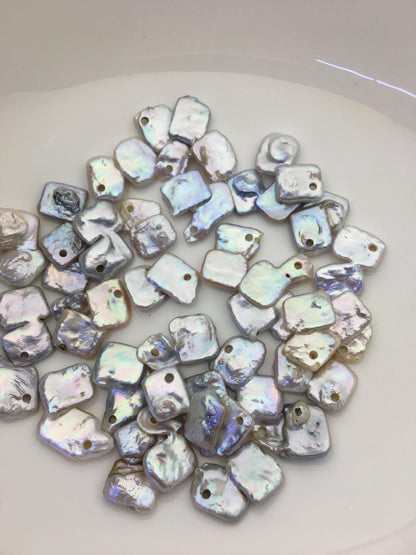 16pcs AA+ 14-16mm white baroque freshwater pearls,2.2mm top large big hole,ZS-103-34