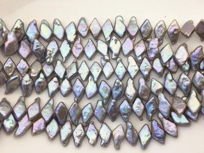 AA+ 8-9mm gray diamond Shape Freshwater Pearl,ZS-103-16