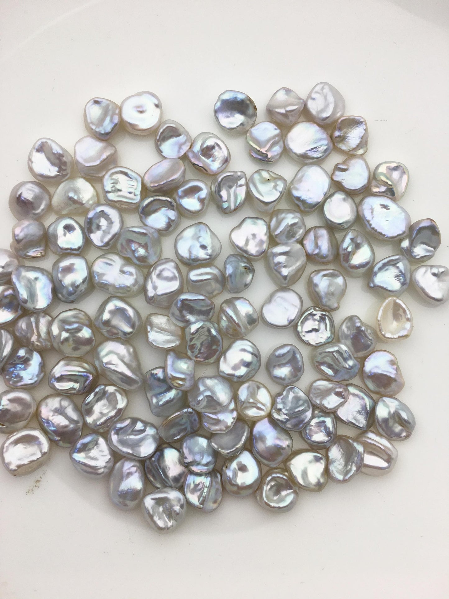 30pcs AAA 8-9mm White Thin Keshi freshwater pearls,baroque pearl,loose pearl beads,very high luster,ZS-127-10