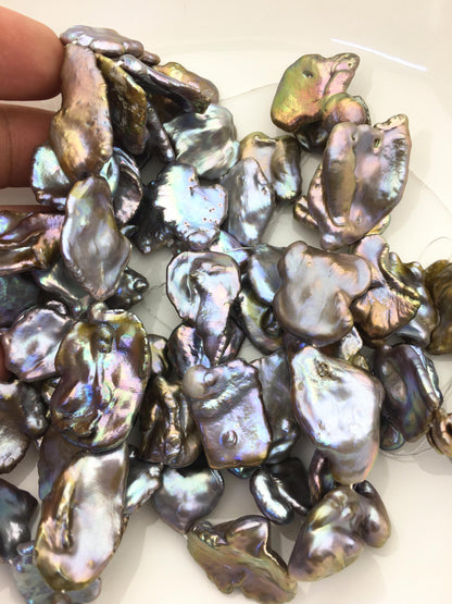 AA+ 16-20mm Gray Bronze keshi Freshwater Pearl,DIY Loose Freshwater Pearl,ZS-200-9
