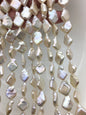 AA 13-14mm white square Shape Freshwater Pearl,ZS-113-4
