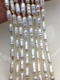 AA+ 7-8x16-20mm White Cylinder Shape Freshwater Pearl,one full strand,wholesale,ZS-103-18-3