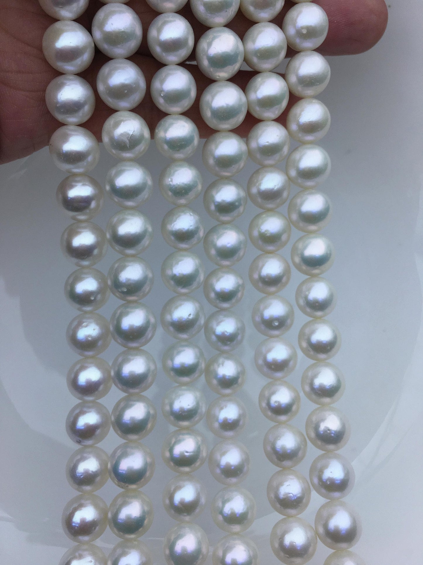 AA+ 9-11mm white round freshwater pearls,white pearl necklace,mother day pearl gift,RP10-2A-5