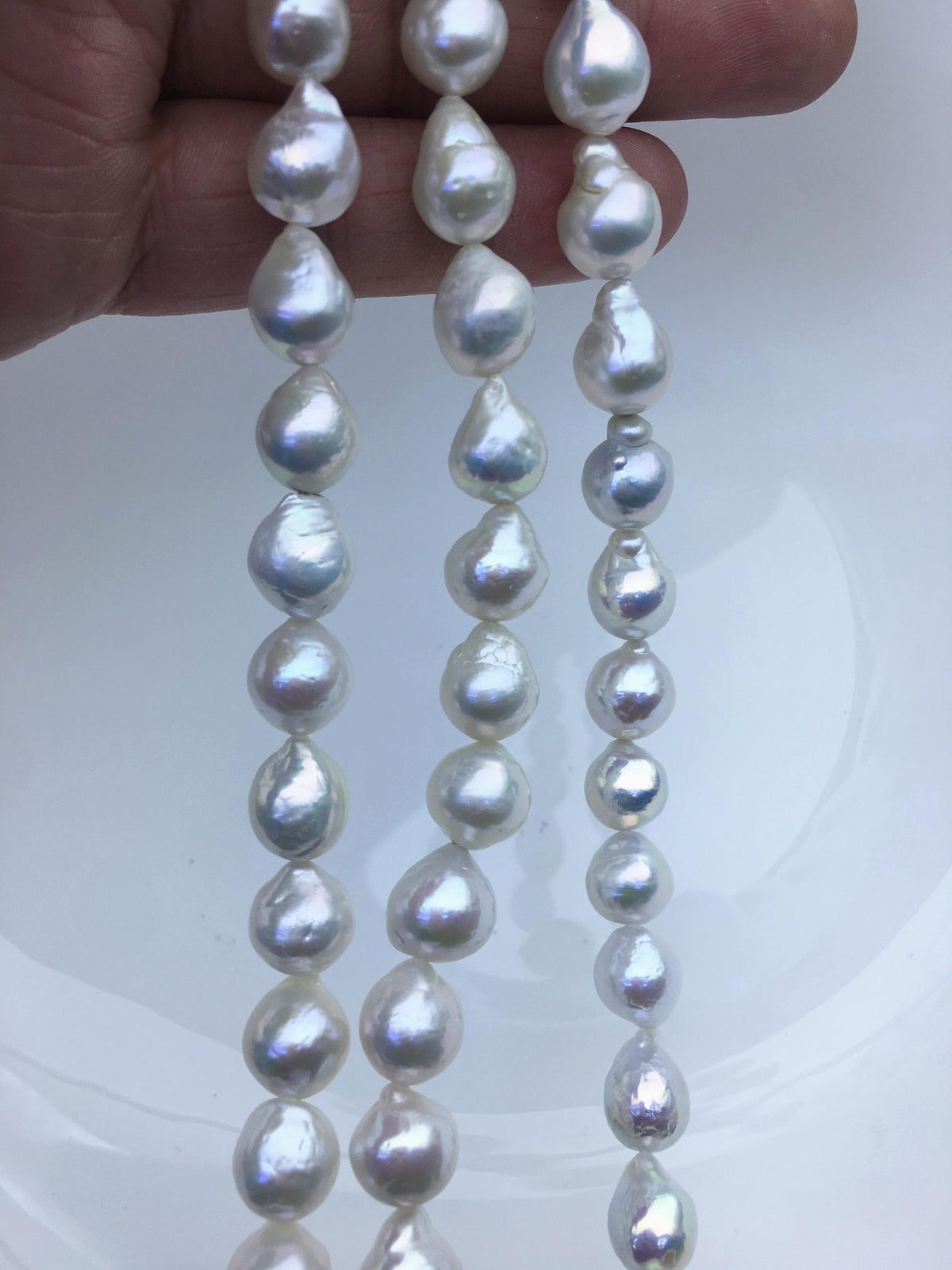 AA+ 9-11mm white teardrop Edison Freshwater Pearl,ED12-2A-5-65