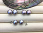 AAA 11-11.5mm big gray baroque pearl stud earrings,sterling silver stud earrings,SE1-004
