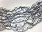 AA 12-15mm big gray Thick Keshi Biwa Pearl Necklace,ZS-200-120-23