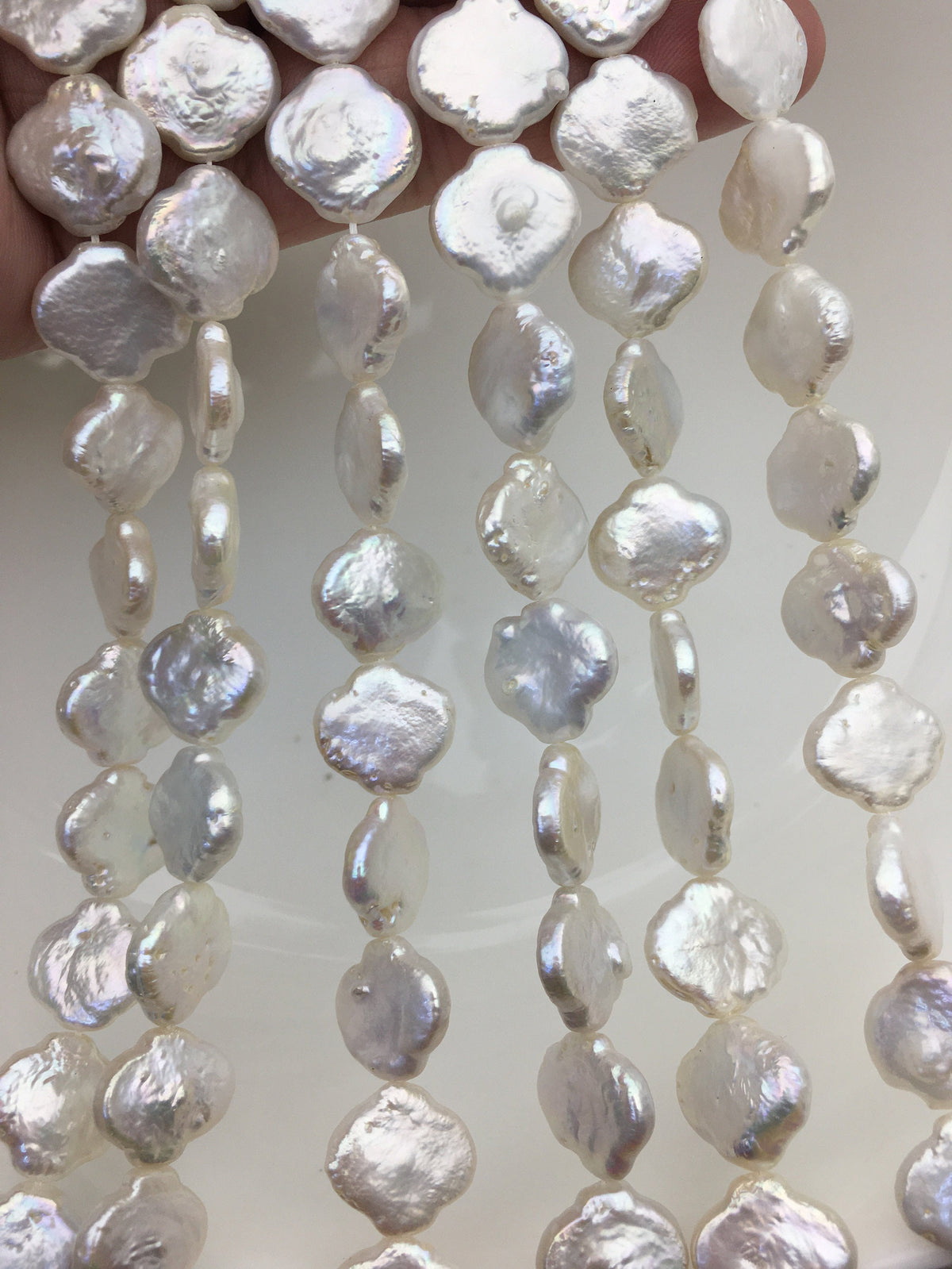 AA+ 14-15mm White baroque Freshwater Pearls , for your design,ZS-T8