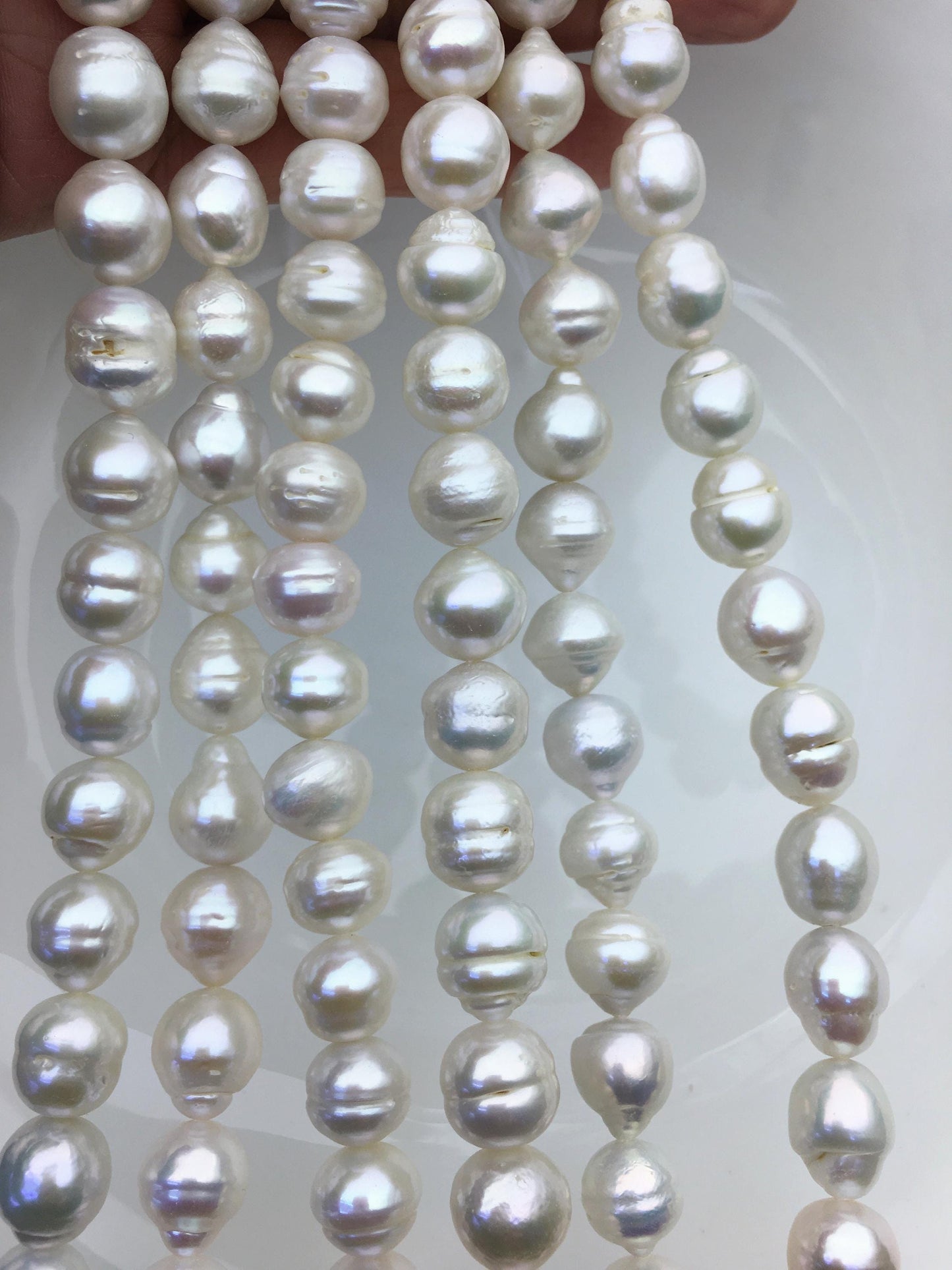 AA+ 9.5-12mm white big button round Edison Freshwater Pearl,ED12-2A-5-5