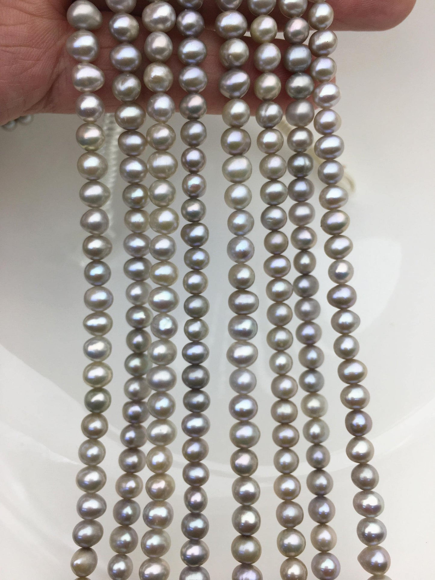 AA+ 5-6mm gray potato near round freshwater pearl,wholesale in bulk,CR5-T6