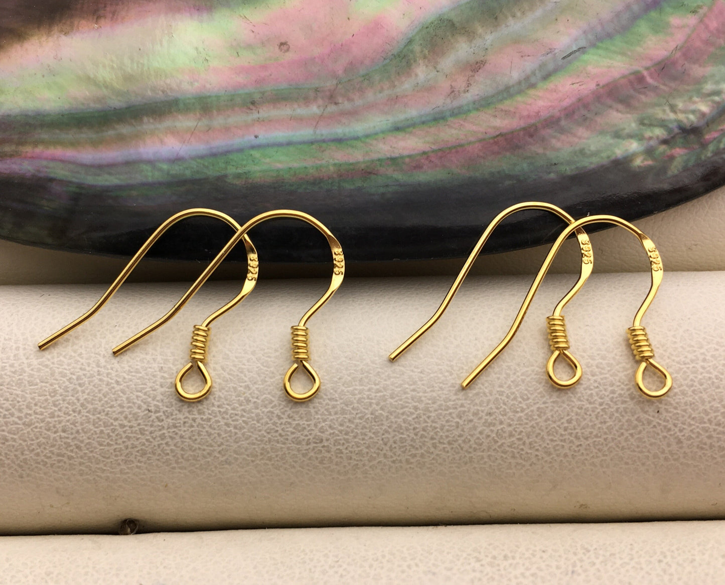 5 pairs 9x15mm Silver/Gold S925 sterling silver Fish Earring Hooks French Wire Hooks Hypo-allergenic Jewelry Findings,ASL-ER-002