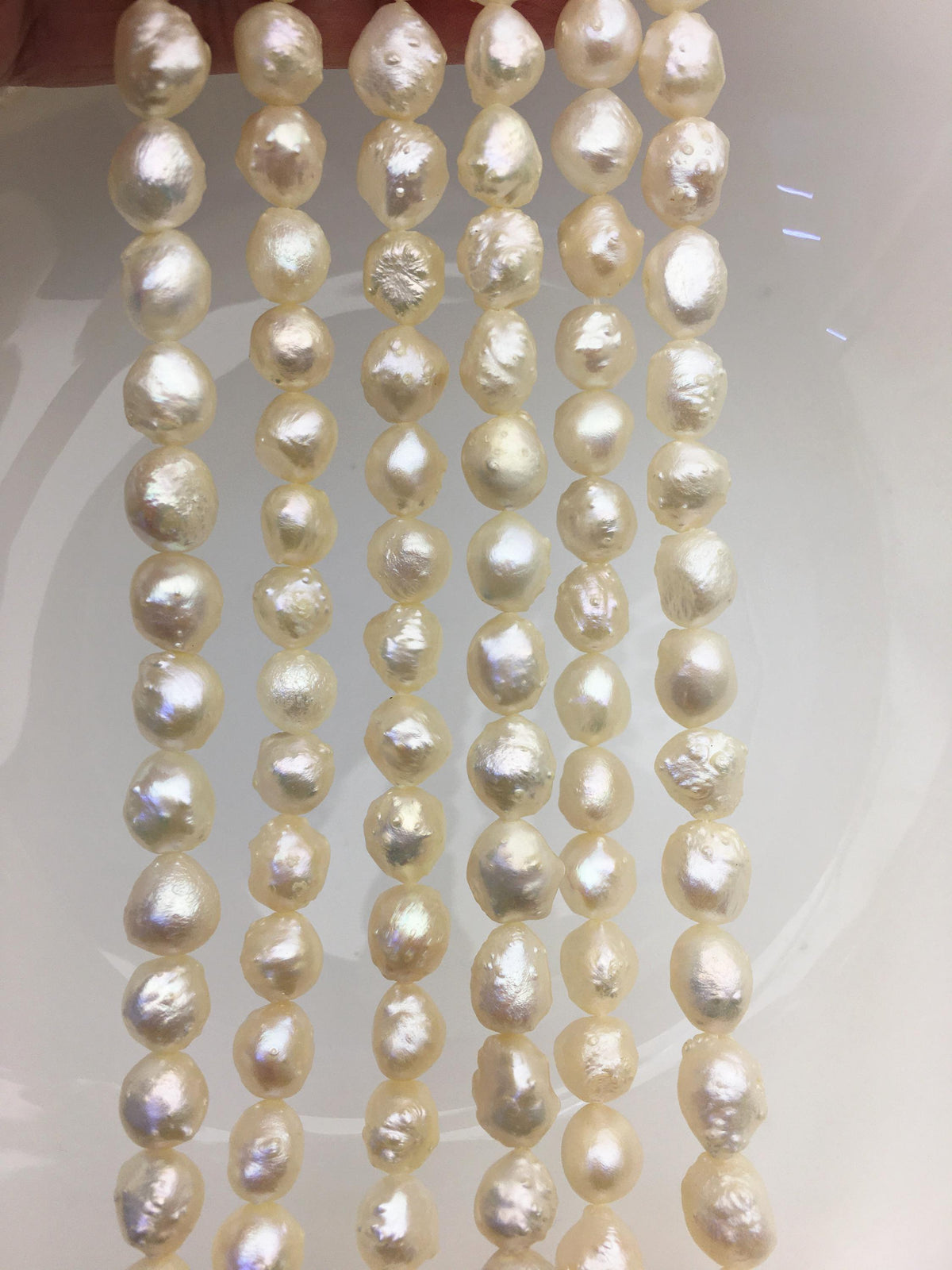 AAA 8-9mm natural ivory thorn freshwater pearl,LM8-T2