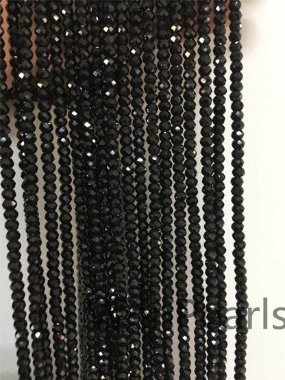 AAA 4mmx3mm Black Spinel Faceted beads,15.5 inch,one strand,Semi Precious stone,black spinel beads,SP-R4-001