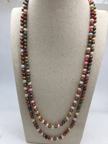 51'' 6mm mixed color Freshwater Pearl Necklace,NPN1-104-17