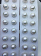 2 pairs AAA 12-13mm White Round edison freshwater pearl,no hole, RP12-3A-1