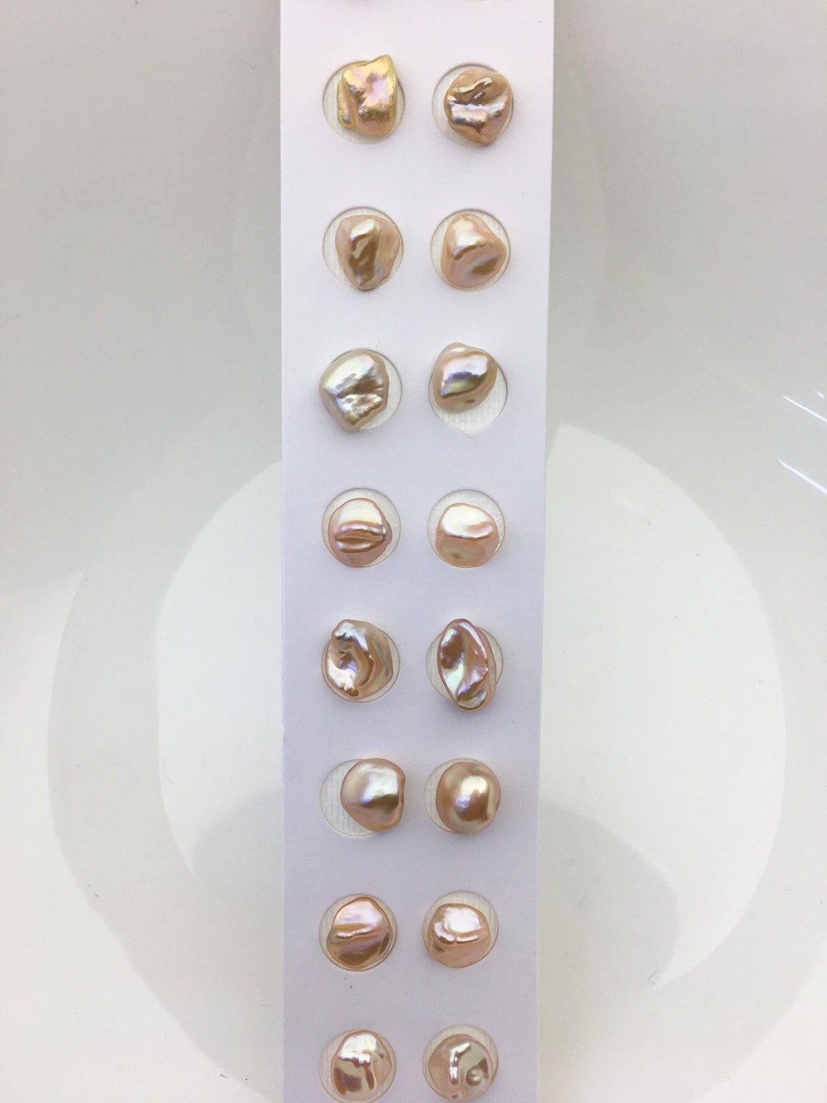 10 pairs AAA 8-9mm Pink Purple keshi pearls Pair,for make stud earrings,baroque pearl,loose pearl beads,no hole,ZS-127-62-38